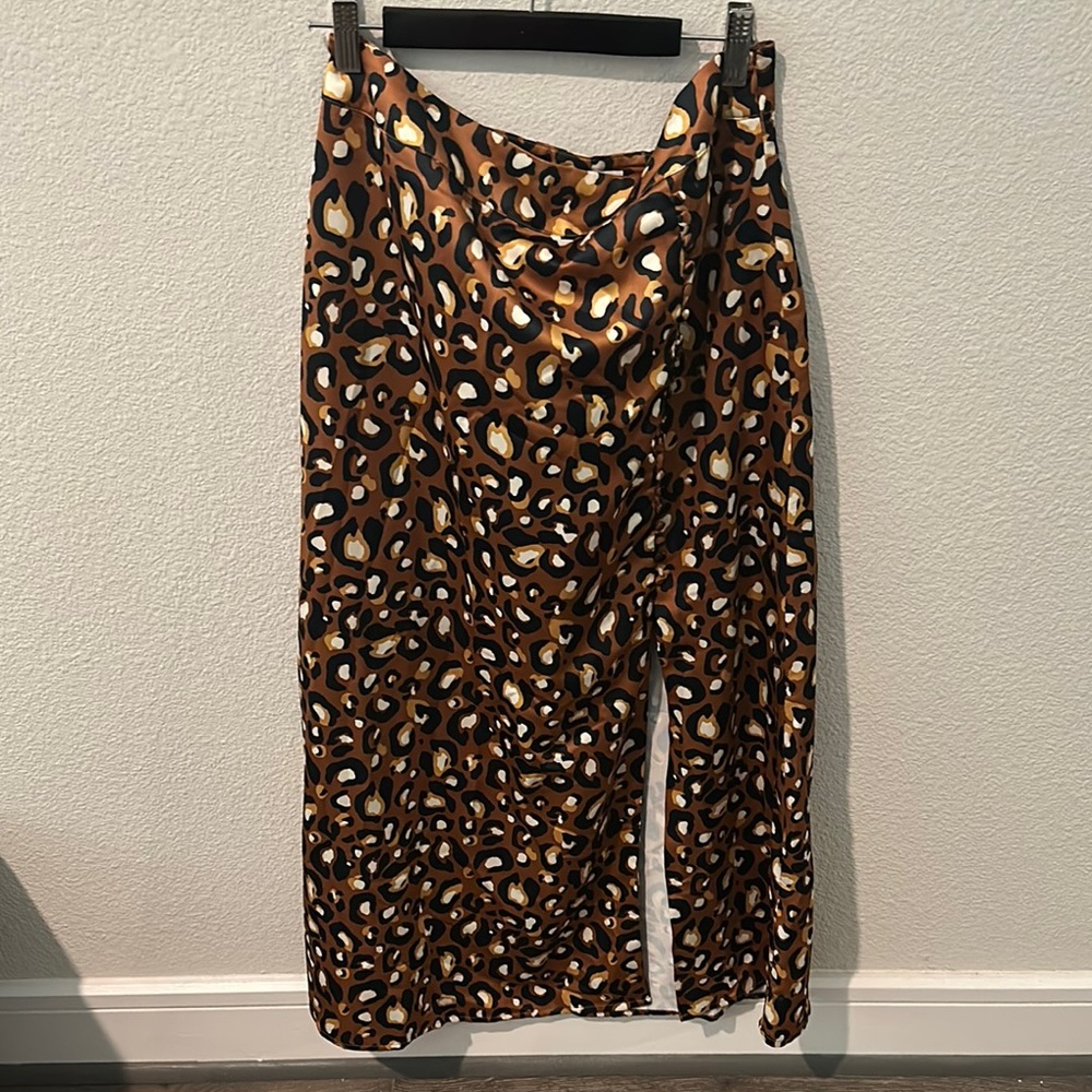 Express Leopard Print Skirt